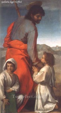 Andrea del Sarto Painting - Santiago con dos niños manierismo renacentista Andrea del Sarto
